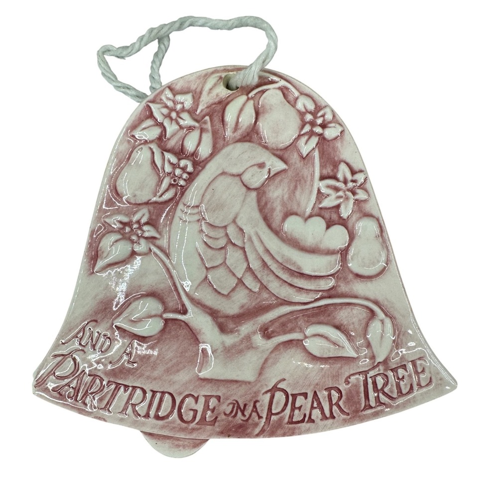 Vintage Christmas Bell 12 Days Christmas 4 two sided Ornaments See Description